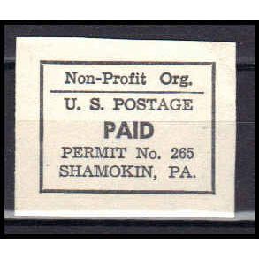 Used Revenue Permit Shamokin, PA. E1911