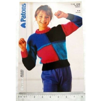 1987 Patons 3139 sweater, chunky