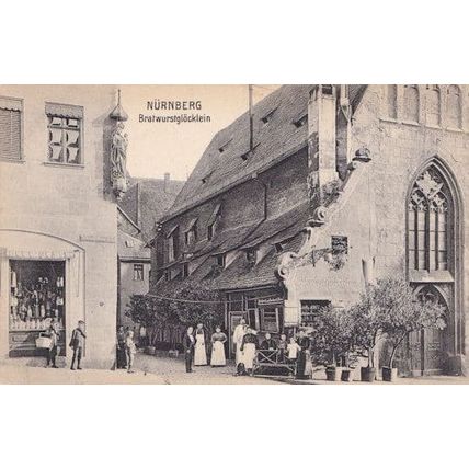 Nurnberg Bratwurstglocklein Old German Postcard