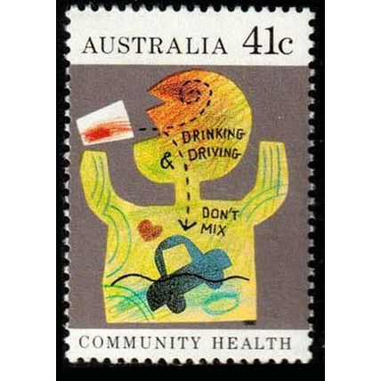 Australia 1990 Community Health Drink Driving 41c MNH Stamp