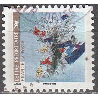 France 2009 Michel 4783 O Cote (2010) 1.10 € Meilleurs voeux Bouquet de fleurs