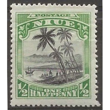 Niue 1920 SG38 1/2d Black & Green Mounted Mint .
