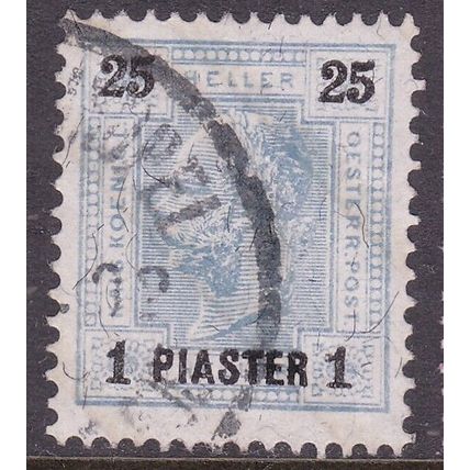 Austro-Hungarian Military Post Turkish Empire 1p on 25h Fine Used SG48 vgc