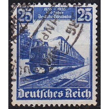 GERMANY REICH [1935] MiNr 0582 ( O/used ) [01] Eisenbahn Bahnpost