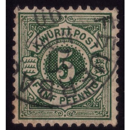 WURTTEMBERG 1900 5pf Sc#59- USED @M453