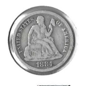 1884 US Seated Liberty Dime VF