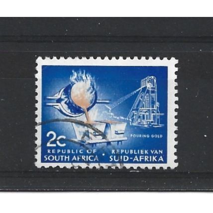 SouthAfrica.SG201 2c Pouring Gold.Variety Unchecked.Fine Used.Aug25b