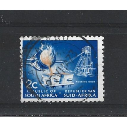 SouthAfrica.SG201 2c Pouring Gold.Variety Unchecked.Fine Used.Aug25c