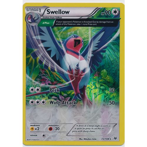 Pokemon Roaring Skies #72/108 Swellow