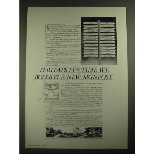 1987 Telford Development Corporation, Britain Ad - Bought New Signpost