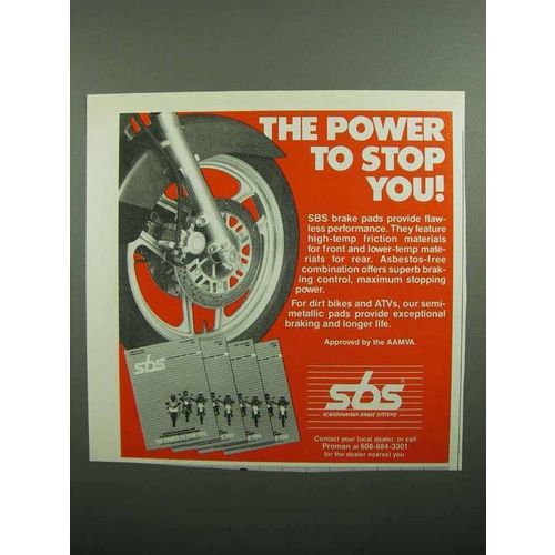1990 SBS Scandinavian Brake Systems Ad - Stop You