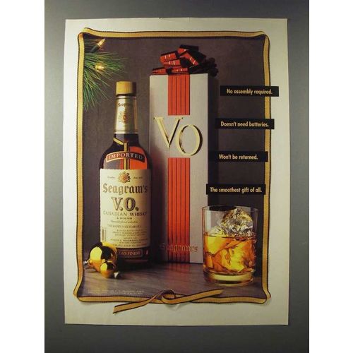 1990 Seagram's V.O. Canadian Whisky Ad - No Assembly