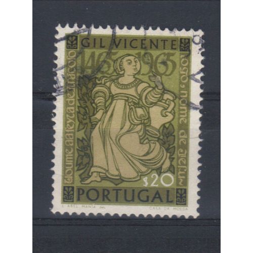 PORTUGAL 1965 500th ANNIV BIRTH VICENTE 20c VALUE USED SG1282 #1