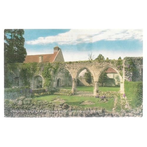 CHAPTER HOUSE ARCHES, BEAULIEU ABBEY, Hampshire unused postcard J Salmon =
