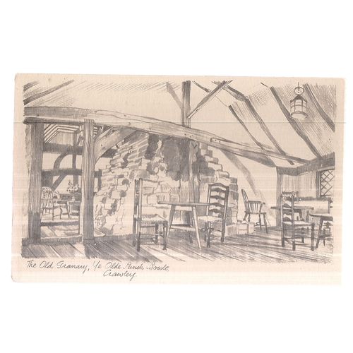 YE OLDE PUNCH BOWLE, CRAWLEY. SUSSEX unused vintage postcard =