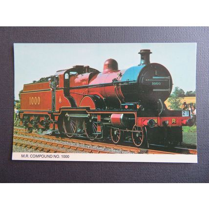 Midland Railway Compound No.1000 Locomotive Postcard