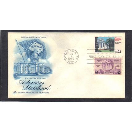 FDC Art Craft 2167 22c Arkansas + 782 (Cachet-U/A) CV00028