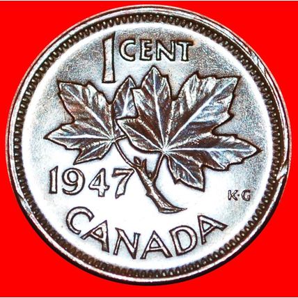 UNPUBLISHED: CANADA ★ 1 CENT 1947! GEORGE VI (1937-1952) LOW START★NO RESERVE