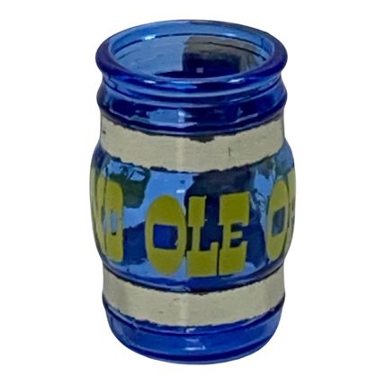 Grand Ole Opry Shot Glass Toothpick Holder Wooden Handle Blue Used
