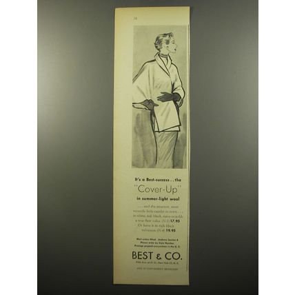 1950 Best & Co. Wool Cover-Up Advertisement - It's a Best-success