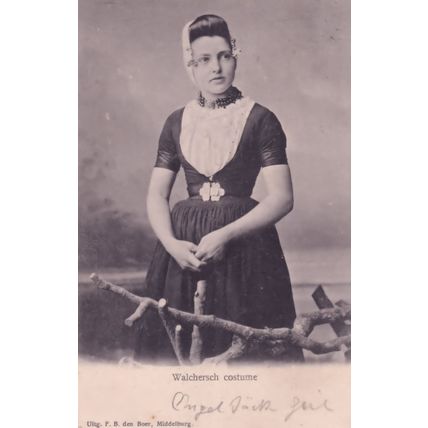 Walchersch Costume Holland Old Dutch Fashion Postcard