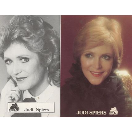 Judi Spiers Radio Television Presenter 2x TSW Card Photo s