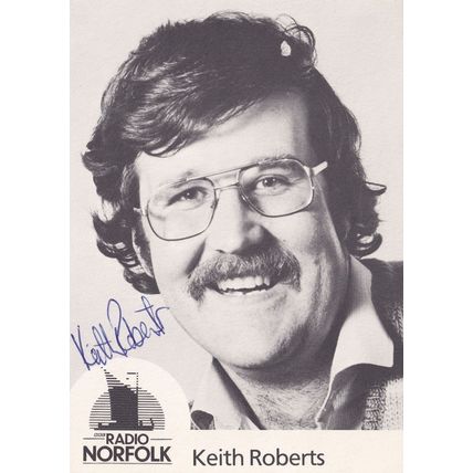 Keith Roberts BBC Radio 5 Norfolk Vintage 1980s Hand Signed Photo