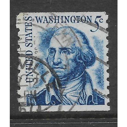 USA 1966 PROMINENT AMERICANS 5c BLUE WASHINGTON SG1265 FINE USED#2