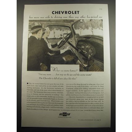 1933 Chevrolet Cars Ad - Chevrolet has more new aids to driving east
