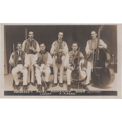 Spurgin's Royal Roumanian Music Band All Named Old Postcard
