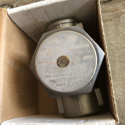 NEW 1/2" NPT TDC SPIRAX SARCO THERMO-DYNAMIC STEAM TRAP B.M. 70008 ,EB,AJ