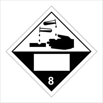 SIGN CORROSIVE 8 SPACE DETAILS BOX HA262 PERSONALISE DIAMOND PLACARD DECAY