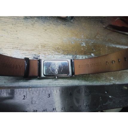 DKNY Women’s Black Rectangle Dial Watch.