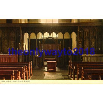 Rood Screen, Ranworth Church, Norfolk, Cotman Postcard