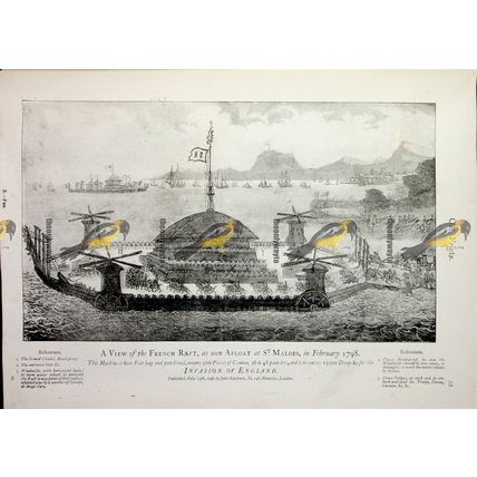 French Raft, St Malo, Invasion Of England, 1798, Book Illustration (Print), 1893
