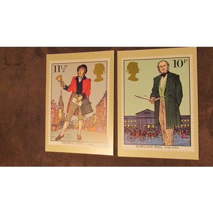 1979 GB PHQ Postcard covers set - Roland Hill / Postal Service - PHQ38