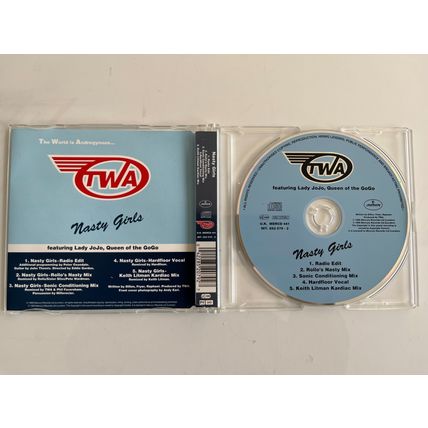 TWA - NASTY GIRLS (UK AUDIO CD SINGLE, 1995)