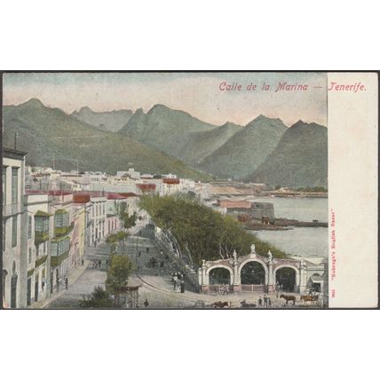 Calle de la Marina, Tenerife, c.1905 - Nobrega's English Bazar Tarjeta Postal