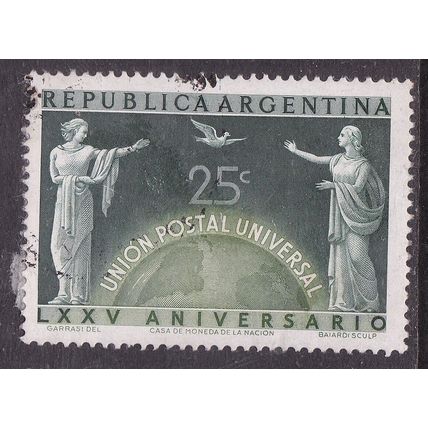 Argentina 1949 Universal Postal Union 25c Fine Used SG 812 VGC