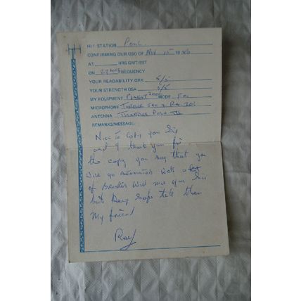 1986 QSL Card Greetings from CB'ers of Great Britain