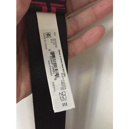 NEW No Boundaries Women's Geometric Print Web 36MM D-Ring Belt