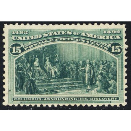 238, Mint LH 15¢ - Columbian SCV $200 - Stuart Katz