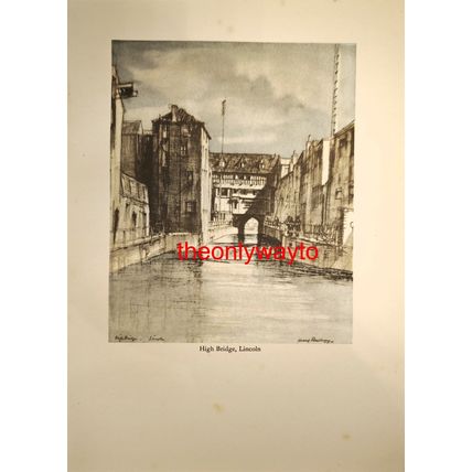 High Bridge, Lincoln, Lincolnshire, Book Illustration (Print), 1936