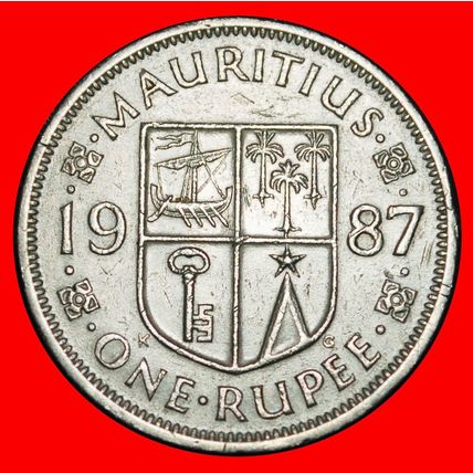 Ⰶ GREAT BRITAIN (1987-2023): MAURITIUS ★ 1 RUPEE 1987 SHIP!★LOW START★NO RESERVE