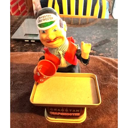 Old Battery Operated Cragstan Crapshooter Great Condition Sold AS IS 1950s