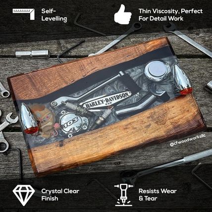 Deep Pour Epoxy Resin Liquid Glass 3 GL Kit, 2-4 Inch Super Clear Amazing Flow C