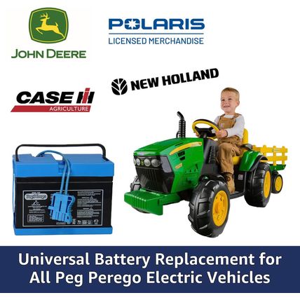 Peg Perego Official 12 Volt Replacement Battery for Ride on Toys. All Season Per