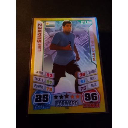 match attax world cup 2014 motm Luis suarez