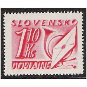 Po Mi 31: 1 Ks. 10 carmine-rose: Postage Due Stamp: Letter and Posthorn