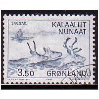 1981 Greenland - Reindeer - 3.50kr used Sc#146